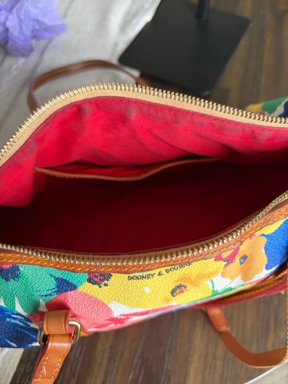 Dooney & Bourke Watercolor floral Barrel Bag๐๐โค๏ธ - Picture 7 of 16